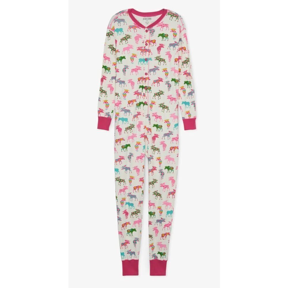 Little Blue House Adult One-Piece Pajama Bum Flap Soft Comfortable Loungewear